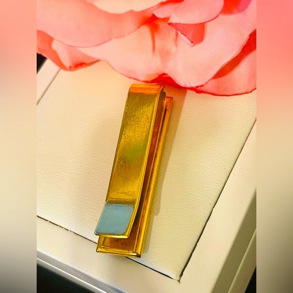 Vintage Damascene Tie Bar/ Money Clip - Picture 6 of 10